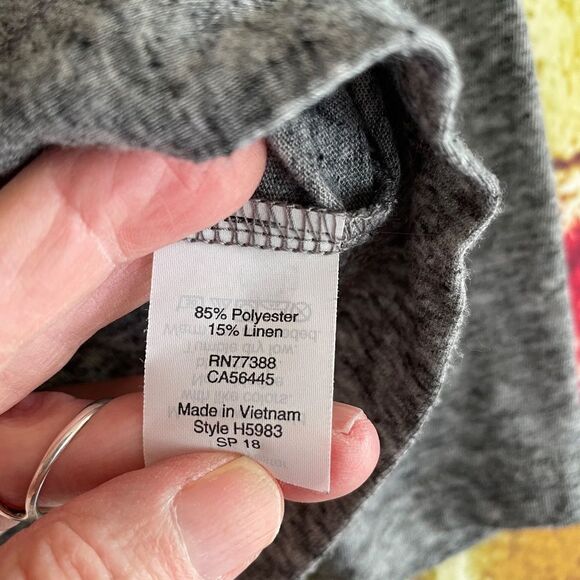 J. Crew Knit Tie-Front Wrap Top | H5983 | Heather Graphite - Picture 6 of 6